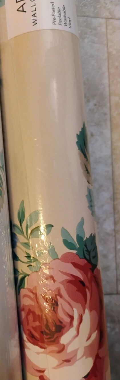 Vintage Adrienne Vittadini Gramercy Wallpaper 535153 Run 4 Floral NOS - Picture 2 of 2